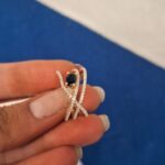 18CT Rose Gold with Black Diamond