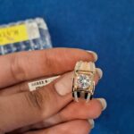 8CT Rose Gold  and Diamond Ring for Him