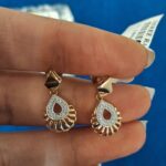 18CT Rose Gold Earrings With Diamonds
